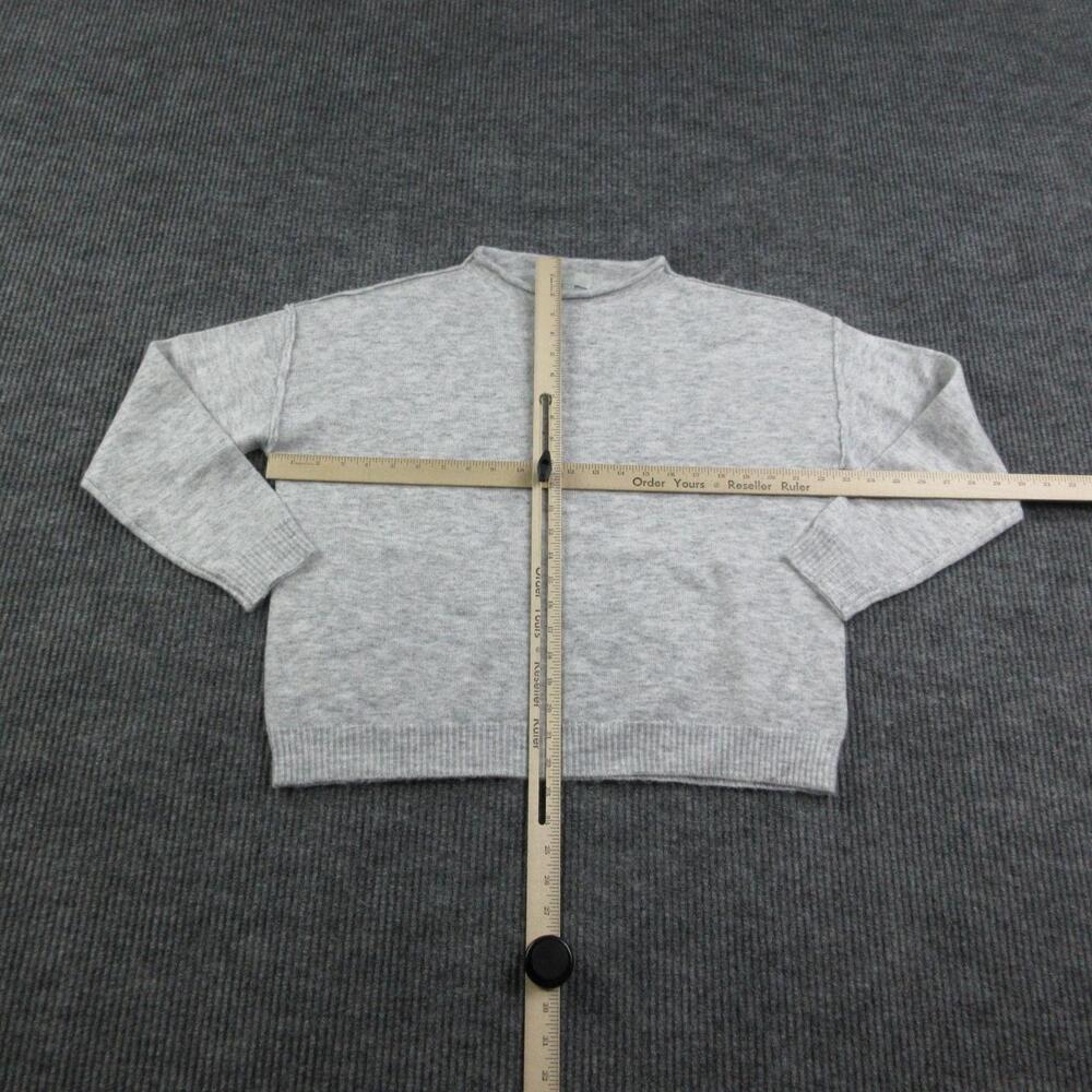 Nuuds Sweater Womens XS Gray Pullover Tight-Knit Stretch Relaxed Fit Crewneck - Picture 2 of 10